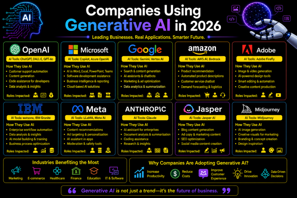 Companies Using Generative AI in 2026