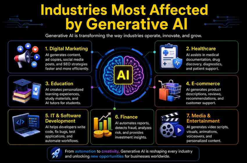 Industries Most Affected by Generative AI